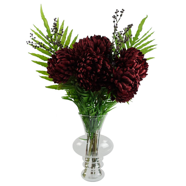 Pack of 6 x Artificial Foliage Dark Berry Stem 85cm