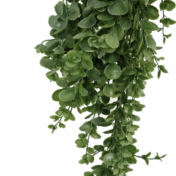 Pack of 6 x 75cm Artificial Trailing Round Leaf Hanging Foliage Plant - Bright Lime Green