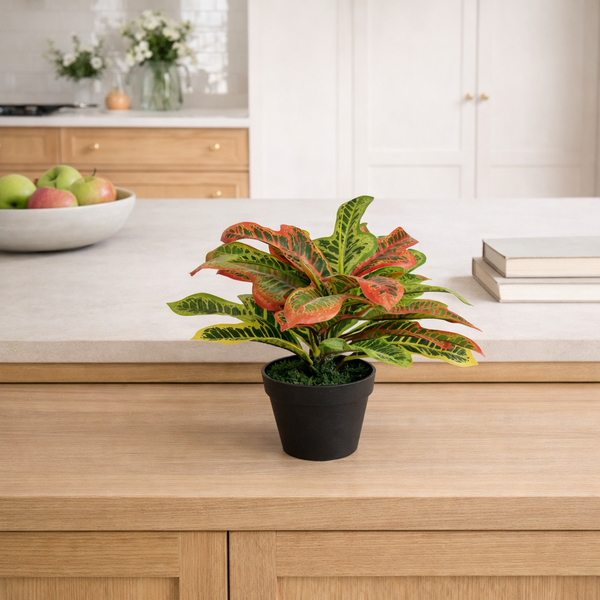 40cm Artificial Codiaeum Multicoloured House Plant