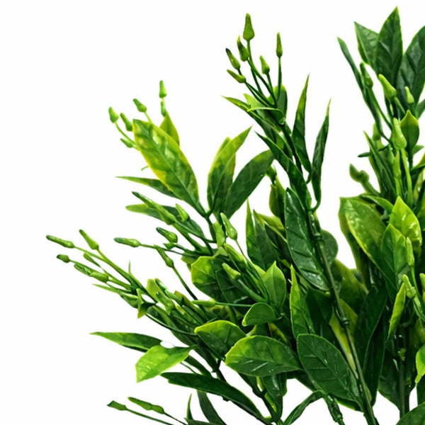 Pack of 6 x 32cm Artificial Green Foliage Spray Stem – Faux Leafy Decorative Greenery
