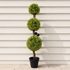 120cm Green Triple Ball Topiary Tree - Premium Quality
