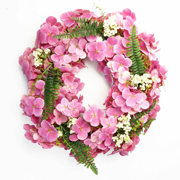 Artificial Pink Floral Blossom Wreath Botanik