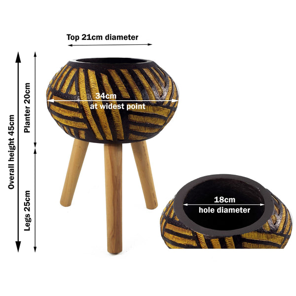 x 34cm Bali Composite Oval Large Planter 45cm