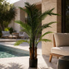 Artificial Tropical Raphis Palm Tree with Natural Trunk UV PROTECTED OUTDOOR Botanik