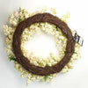 Artificial Hanging White Berry Wreath Botanik