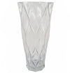 Leaf 80cm White and Yellow Sunflower Mix Glass Vase