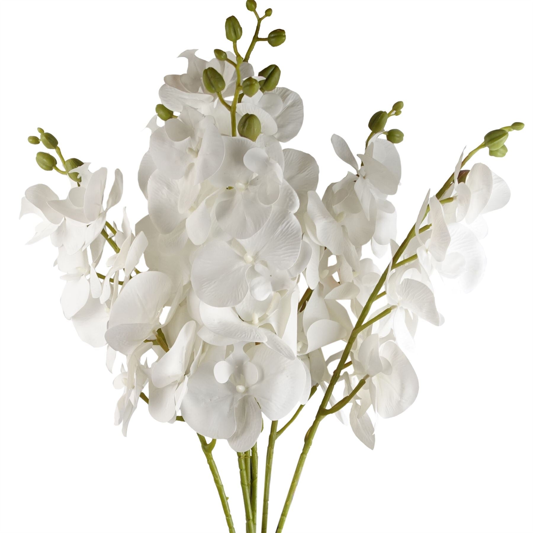 Artificial Flowers Phalaenopsis Orchid White Stem 100cm