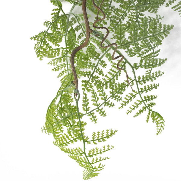 6 x 100cm Artificial Hanging Maidenhair Fern Plant Light Green - Premium Quality