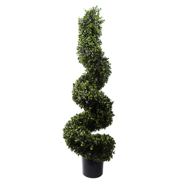 Outdoor Artificial Topiary Tree 120cm Sprial Boxwood UV Resistant Botanik