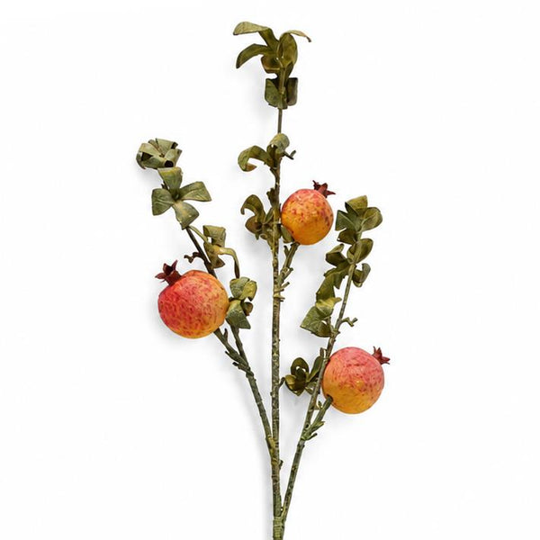 Pack of 6 x 75cm Artificial Pomegranate Stem Artificial Yellow