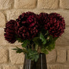 Pack of 6 x 75cm Extra Large Reflex Chrysanthemum - Red - Premium Quality