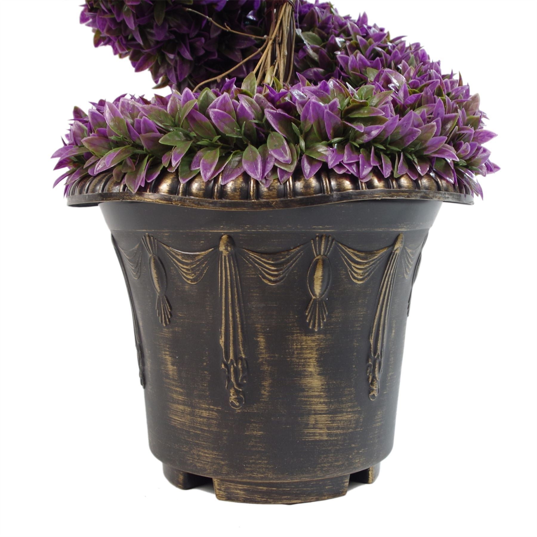 90cm Purple Large Botanik Spiral with Decorative Planter - Premium Quality