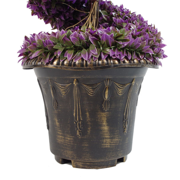 90cm Purple Large Botanik Spiral with Decorative Planter - Premium Quality