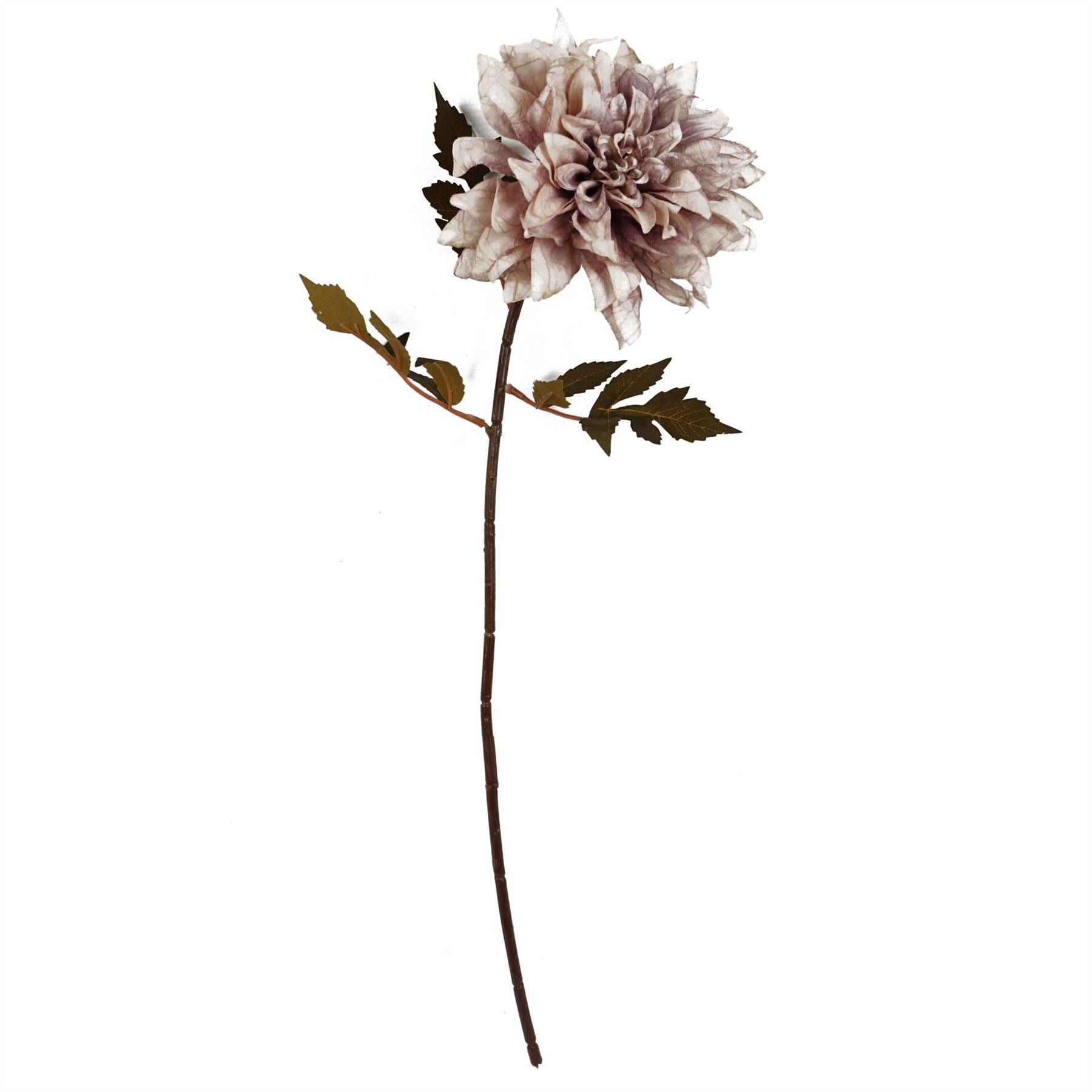 Pack of 6 x 55cm Dahlia Flower Stem - Dusty Pink - Premium Quality