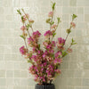 Pack of 6 x 100cm Pink Blossom Spray Stem - Premium Quality