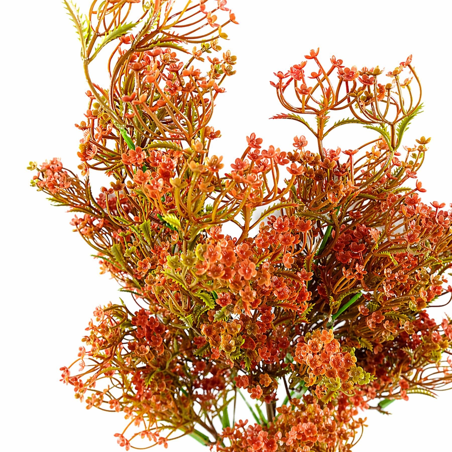 Pack of 6 x 75cm Artificial Coral Berry Spray Bush Stem