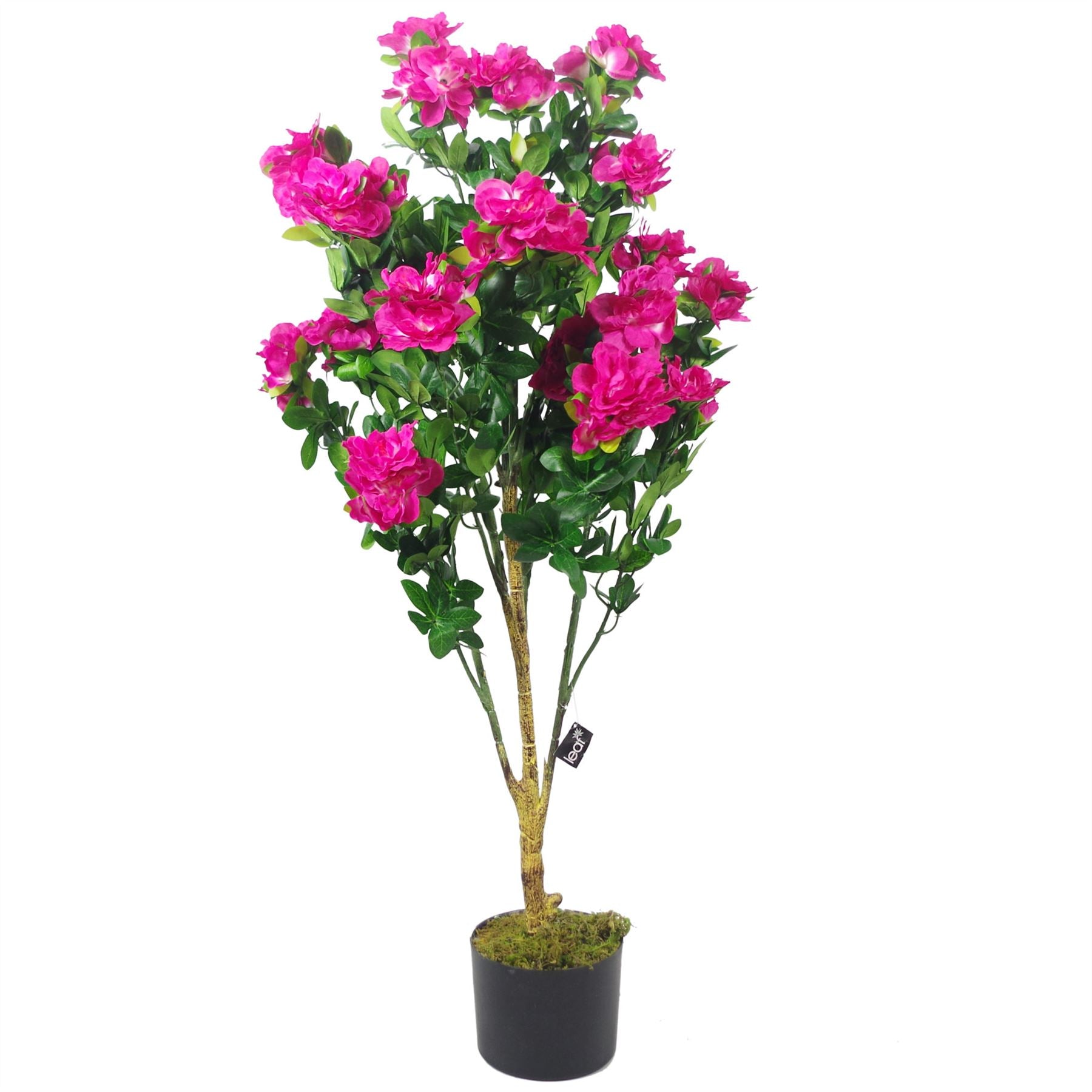 Artificial Blossom Tree Pink Copper Planter 100cm Realistic Plant Design Azalea Botanik