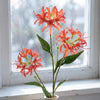 Pack of 6 x 72cm Artificial Coral Spider Lily Stems