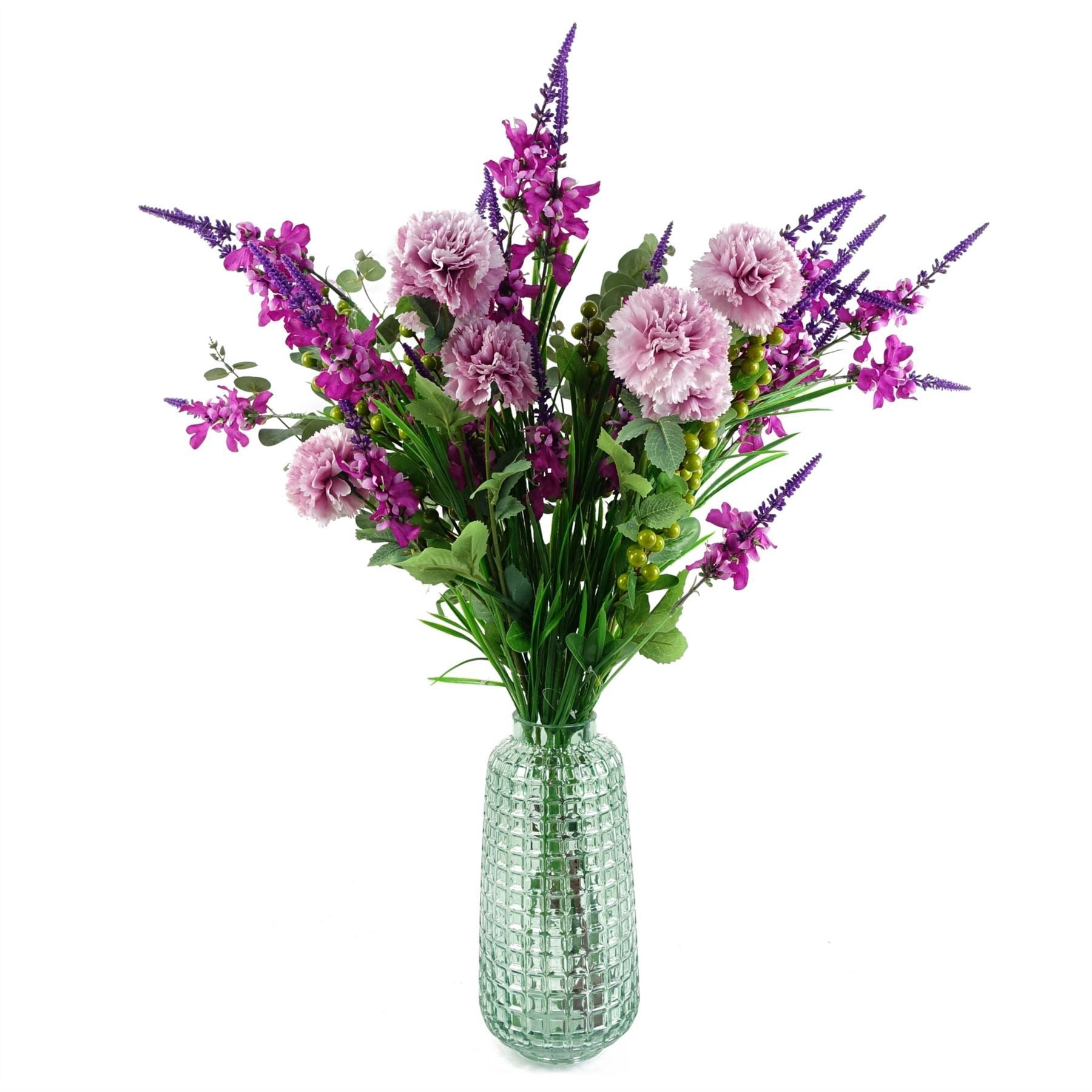 Pack of 6 x 80cm Dark Pink Larkspur Artifical Stem - Premium Quality