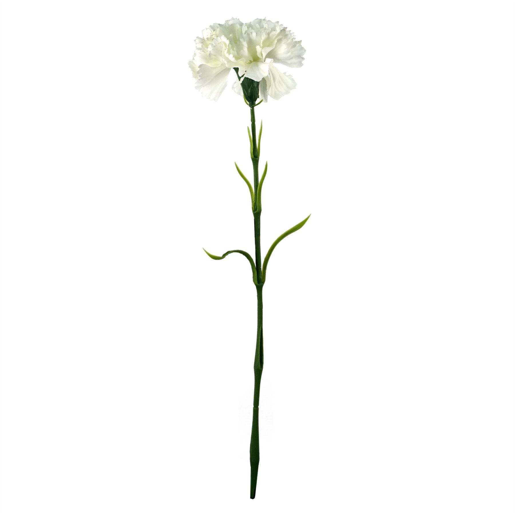 Pack of 6 x 57cm White Carnation Artificial Flowers
