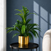 Artificial Plant Bamboo Gold Metal Planter 65cm Realistic Leaf Design Botanik