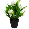 18cm Artificial Freesia Plant White Flowering - Premium Quality