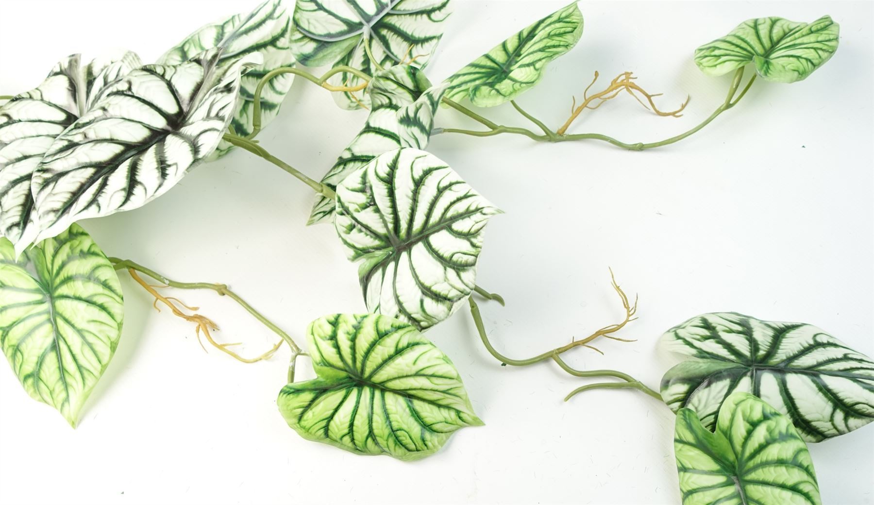 6 x 120cm Artificial Hanging Trailing Plant Alocasia Dragon Scale Light - Premium Quality