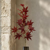 90cm Artificial Red Japanese Maple Leaf Spray