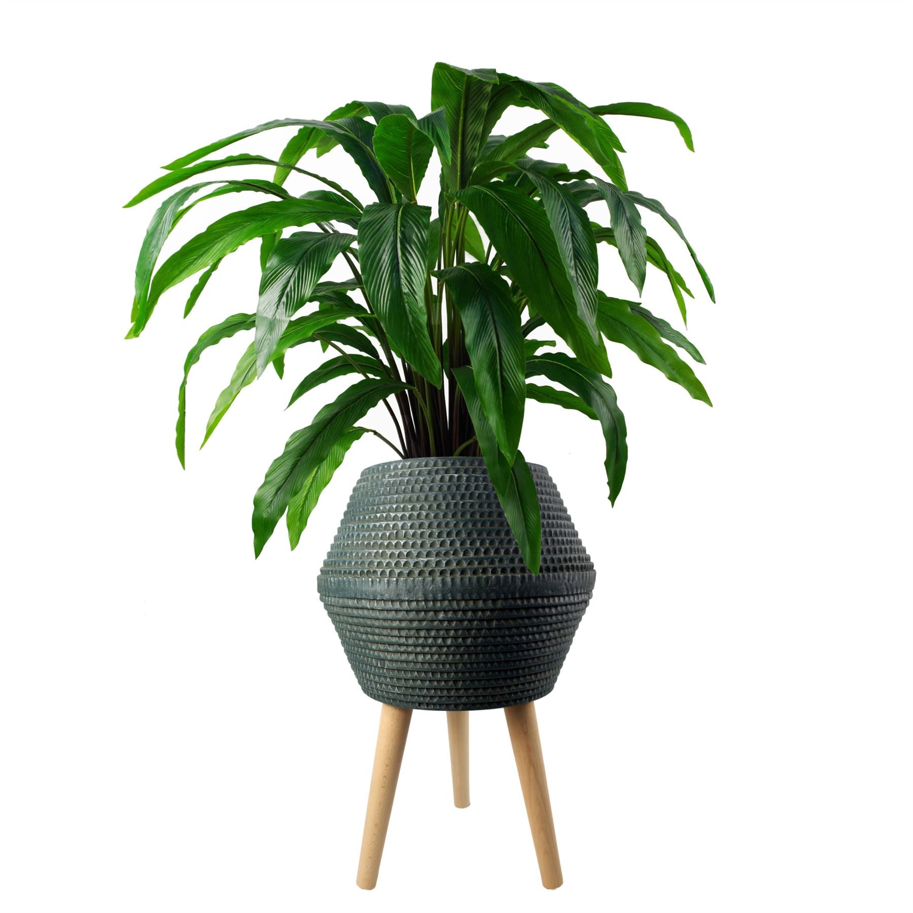 Large Planters Plant Pots Orion Large Blue Grey Planter 62cm x 40cm Botanik