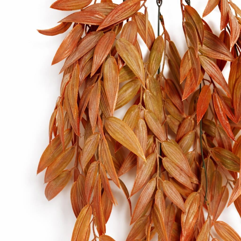 Pack of 6 x 75cm Artificial Trailing Foliage Plant Dusty Orange Hanging Faux Greenery - Premium Quality