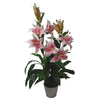 Artificial Flower Plant Tree 90cm Pink Lily 90cm Planter