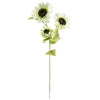 Leaf 80cm White and Yellow Sunflower Mix Glass Vase