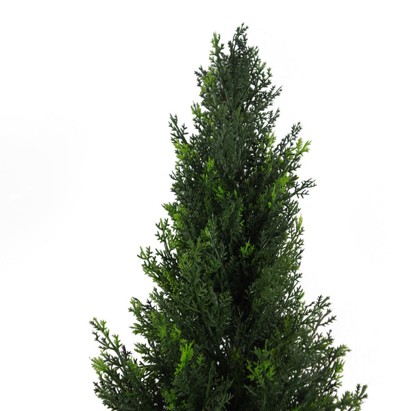 120cm Pair of Artificial Cedar Cypress Topiary UV Resistant - Premium Quality