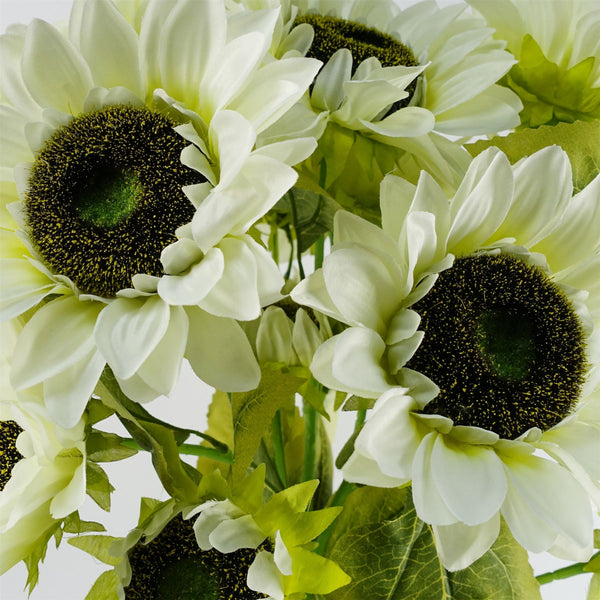 Artificial Flowers White Sunflower - 3 heads 88cm