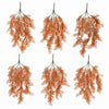 Pack of 6 x 80cm Artificial Coral Fern Trailing Plant Autumn Orange Hanging Foliage - Premium Quality