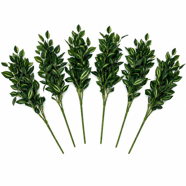 Pack of 6 x 45cm Artificial Variegated Foliage Spray Stem