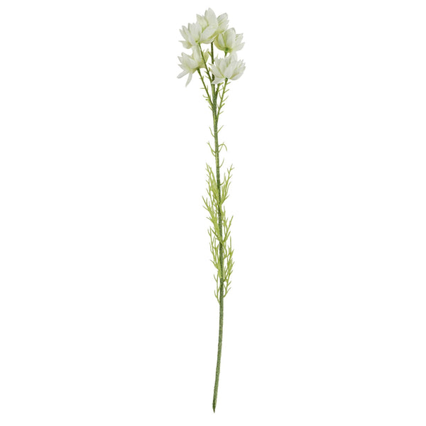 Pack of 6 x Artificial Flowers White Starflower Stem - 5 Flowers 60cm