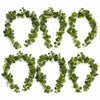 Pack of 6 x 160cm Artificial Eucalyptus Garland with Mixed Foliage - Premium Quality