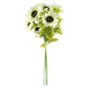 Pack of 6 x Artificial Flowers White Sunflower - 3 heads 88cm