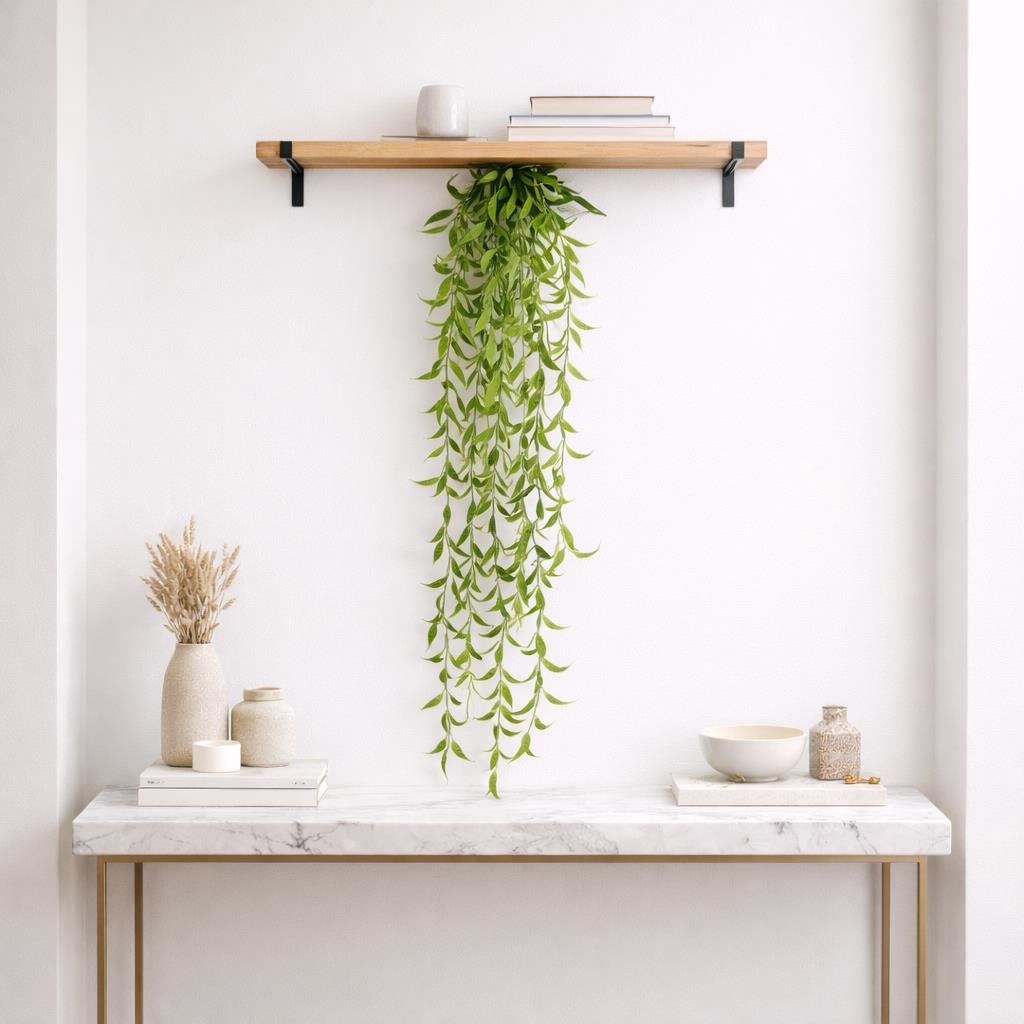 Pack of 6 x 90cm Artificial Trailing Leaf Vine Hanging Plant Faux Greenery Cascade