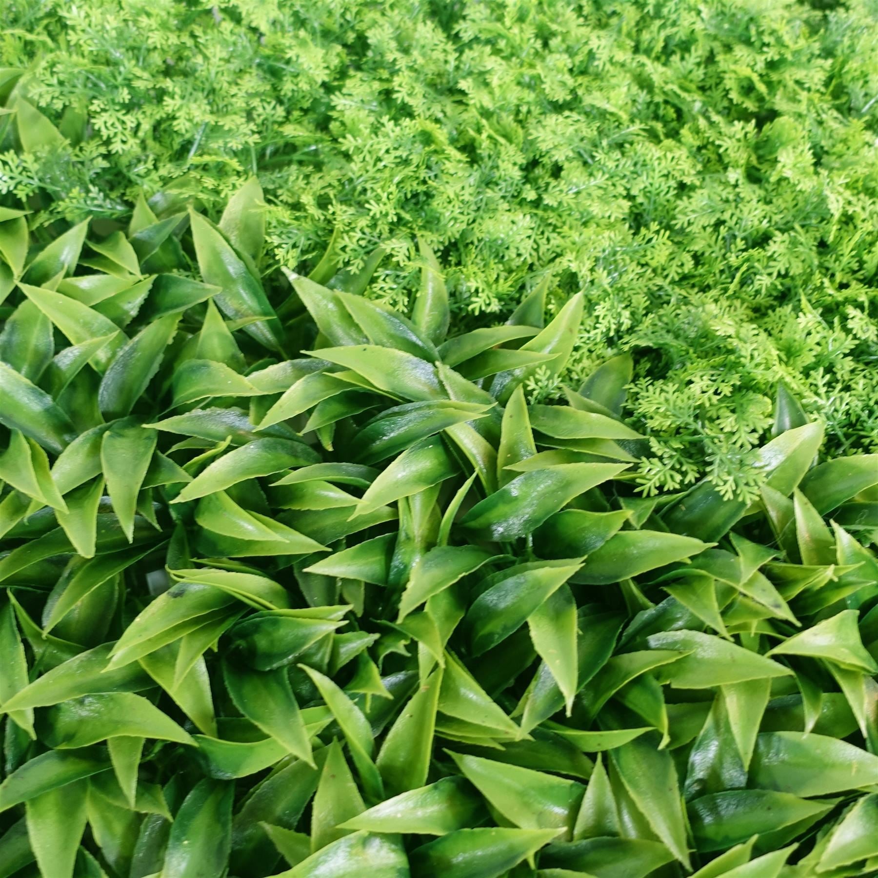 100cm Artificial Green Wall Panel Mixed Foliage Faux Living Wall - Premium Quality