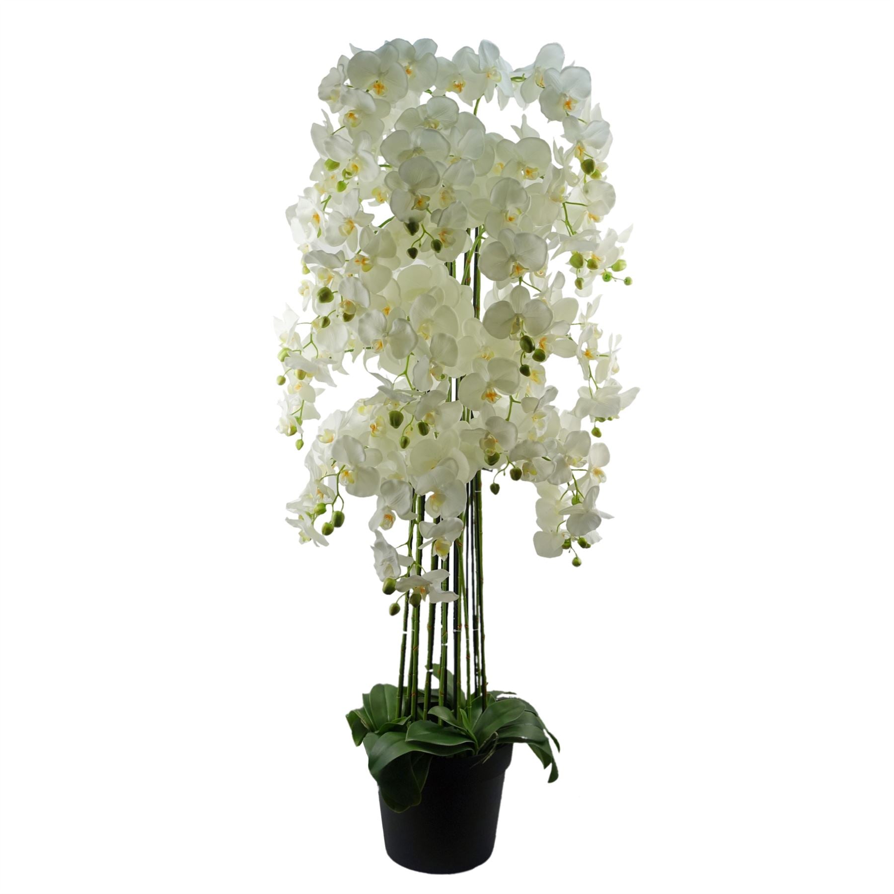 Giant White Orchid Plant Artificial 189 flowers REAL TOUCH Botanik