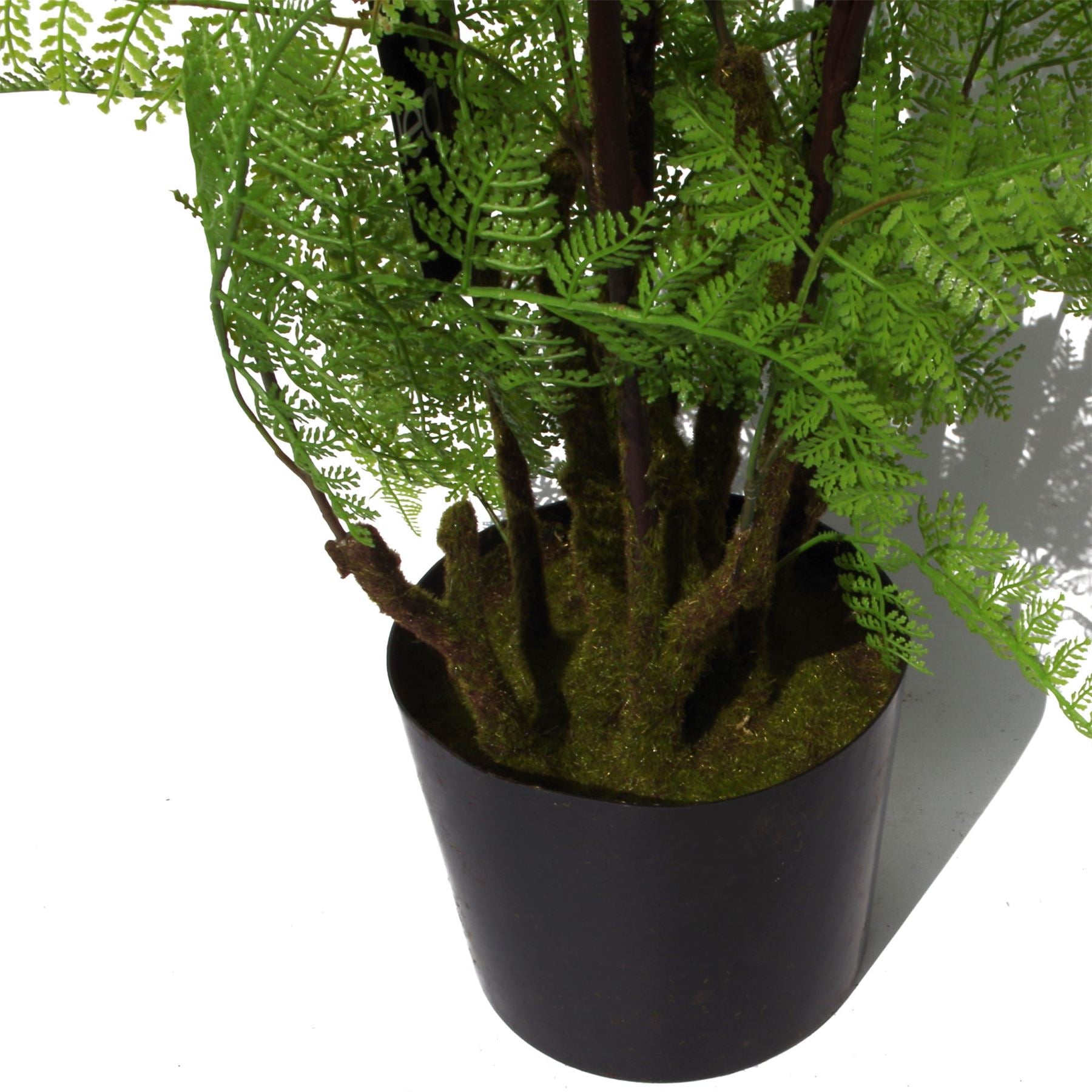 Artificial Tree Moss Fern Gold Planter 150cm