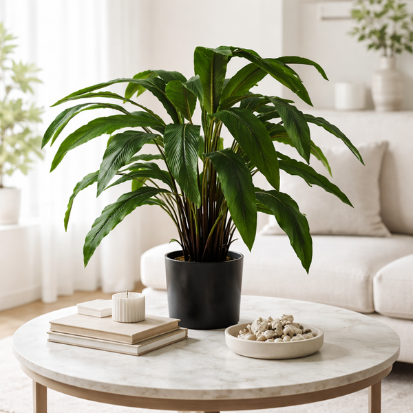 Artificial Plant Bush Calathea Big Plants 60cm 2ft