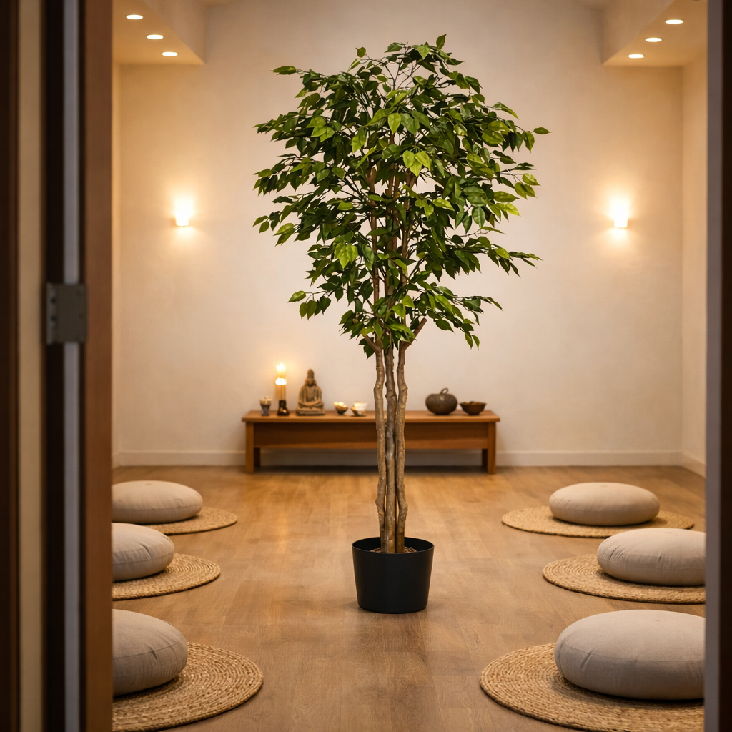 180cm Fire Retardant Deluxe Retusa Ficus Tree With 1134 Leaves