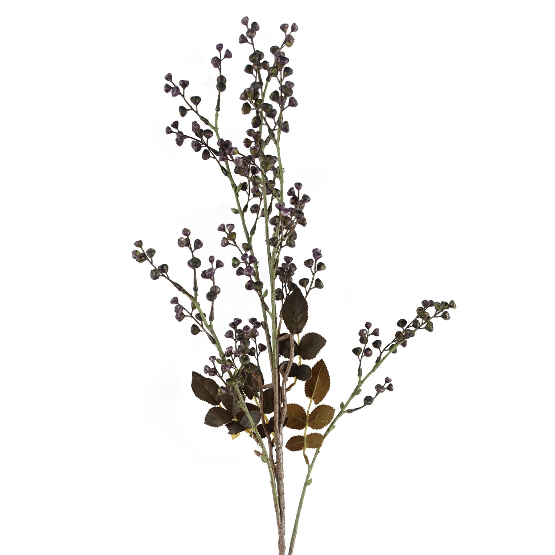 Pack of 6 x Artificial Foliage Dark Berry Stem 85cm