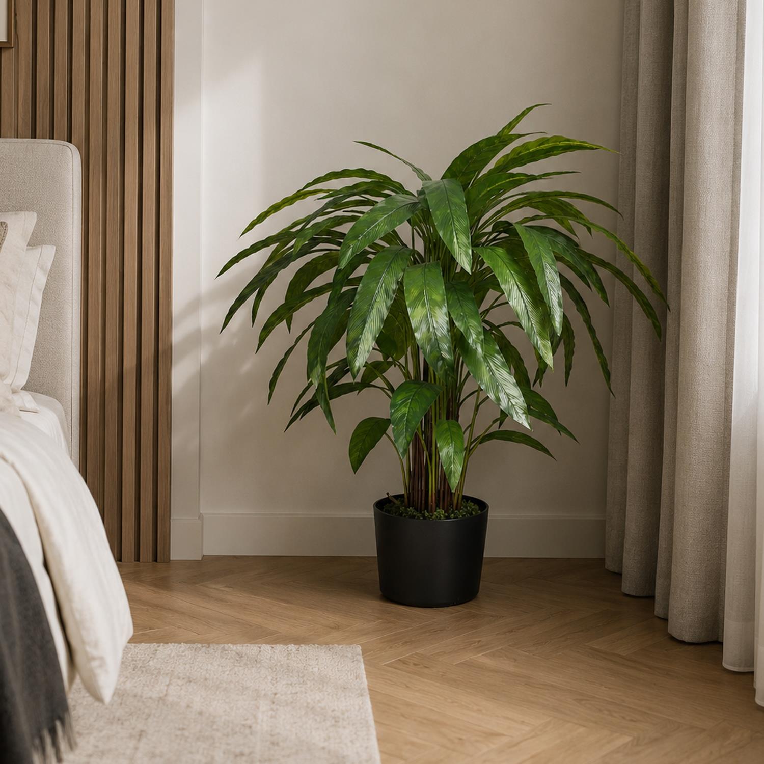 90cm Artificial Calathea Plant Dark Green - Premium Quality