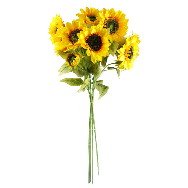 Artificial Flowers Yellow Sunflower - 3 heads 88cm