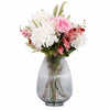 Leaf 60cm Artificial Chrysanthemum and Orchid Display Glass Vase