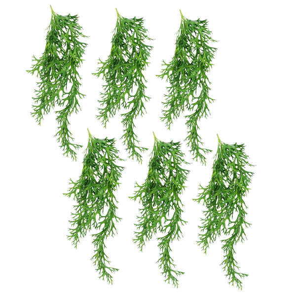 Pack of 6 x 80cm Hanging Artificial Staghorn Fern - Premium Quality